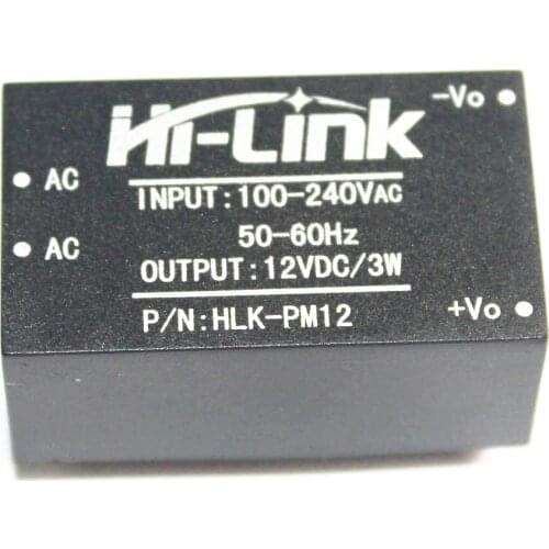 1PCS HLK-PM12 AC-DC 220V to 12V 3W Buck Step Down Power Supply Module Convert