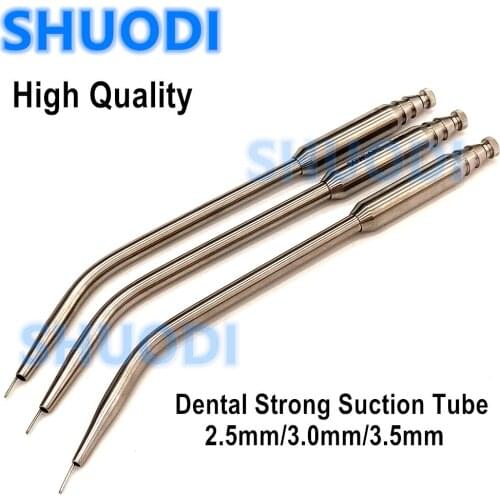 1 PC Dental Strong Suction Aspirator Tube Sucker Dredge Suite Stainless steel High Temperature and High Pressure Disinfection