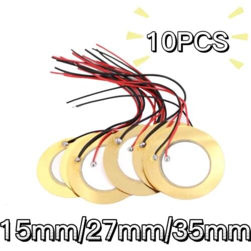 10PCS 15mm/27mm/35mm Piezoelectric Buzzer Copper Piezo Elements Sounder Sensor