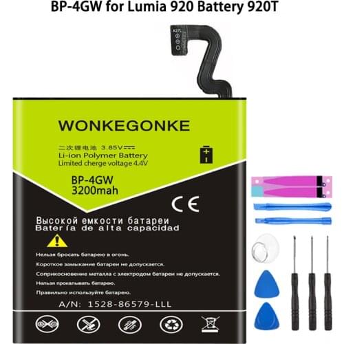 WONKEGONKE BP-4GW battery for Nokia Lumia 920 920TBatteries Bateria
