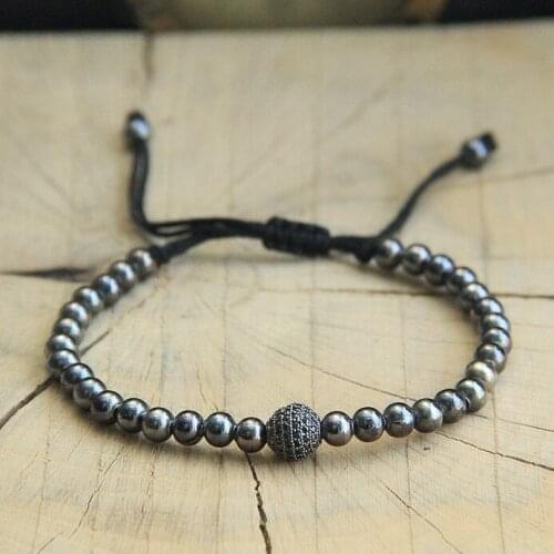 Silver Crystal Gemstone Sphere Objeli Bracelet