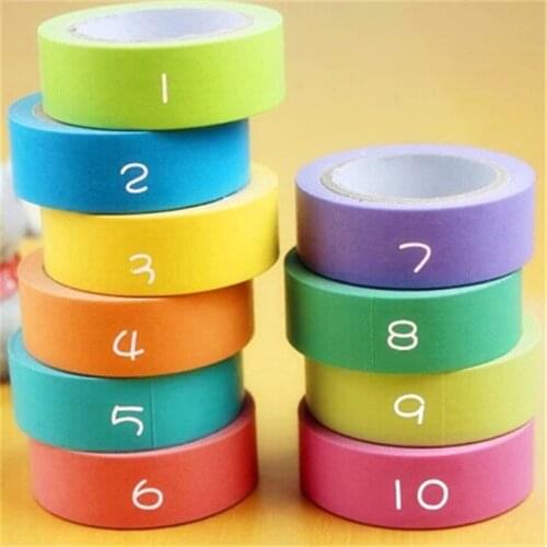 15 mm X 10 m Candy pure color rainbow Decorative Washi Tape DIY Scrapbooking Masking Tape School Office Supply