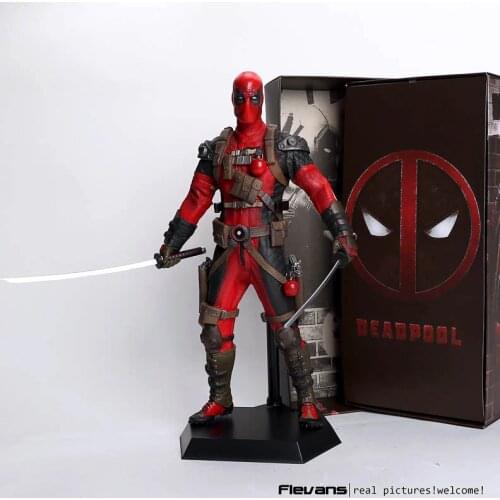 Crazy Toys Deadpool PVC Action Figure Collectible Model Toy 12" 30cm red / sliver