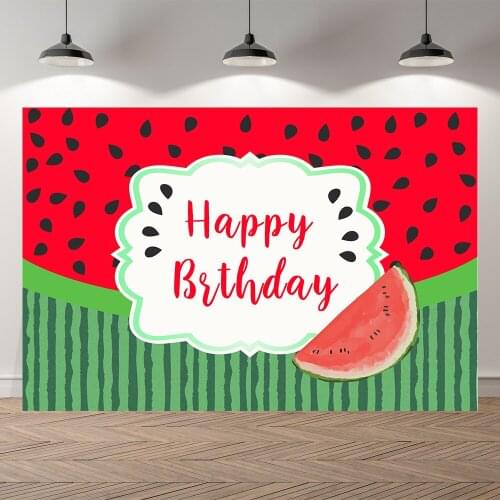 Neoback Summer Holiday Watemelon Kids Portrait Happy Birthday Backdrop Baby Shower Professional Studio Photography Background