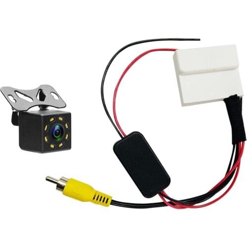 Car Reversing Camera Adapter Cable Backup Camera Retention Wire Harness with 8 LED Reversing Camera For NISSAN