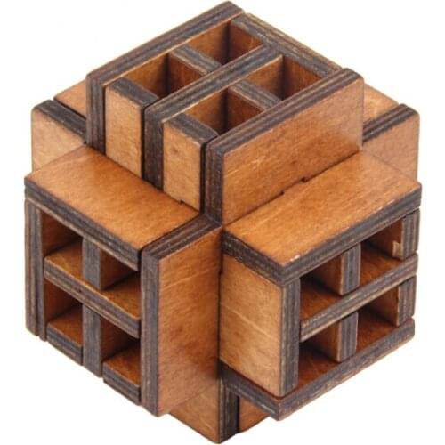 Classic Wooden Brain Teaser Puzzle Game IQ Educational Wood Puzzles for Kids and Adult