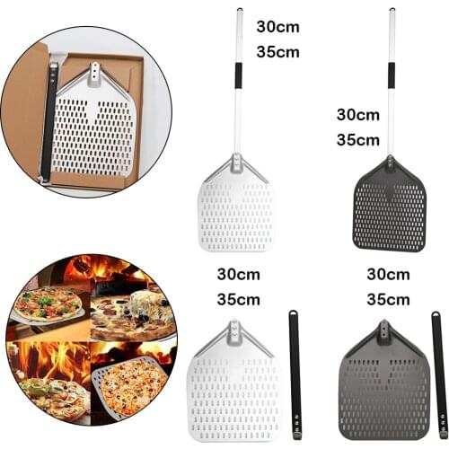 Pizza Shovel Rectangular Aluminum Hard Coating Perforated Turning Peel