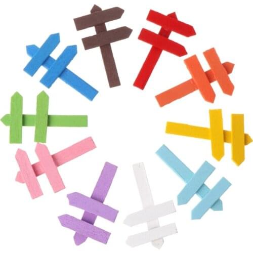 Micro Road Sign Design Cute Colorful Mini Road Sign Figurine Craft Plant Pot Garden Ornament Miniature Fairy Decor