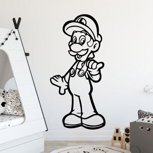 Cartoon Super Mario Wall Art Sticker Murals For Kids Room Living Room Home Decor Diy Room Decoration