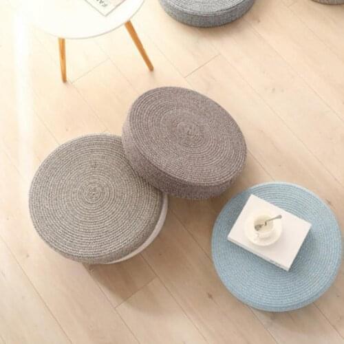 Floor Pillow Eco-friendly Linen Mat Yoga Tea Straw Cushion Hand Woven Wear Resistant Tatami Cushion Ceremony Meditation Pad