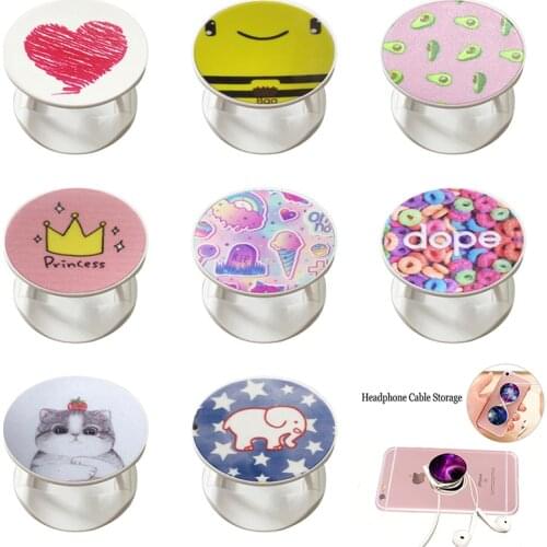 New Universal Expanding Phone Socket Stand Grip Finger Ring Support Anti-Fall Round Foldable Mobile Phone Holder for All Smart