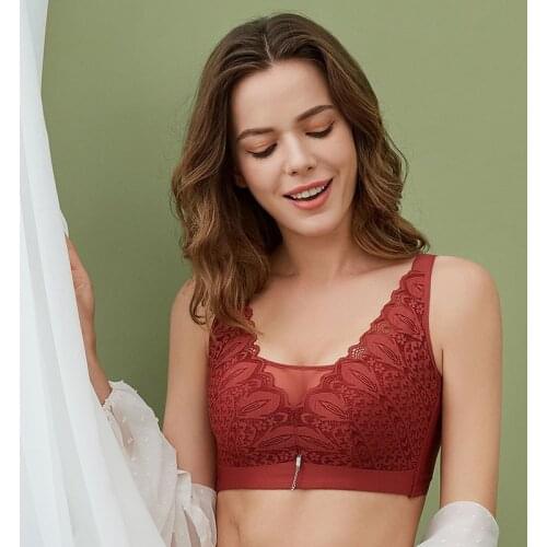 New Large Size Exquisite Lace Bra Plus Size Women Gorge Push Up Thin Full Cup Bust Underwear C D E Cup