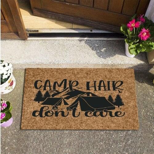 New Welcome Doormat Entrance Hallway Bedroom Kitchen Rectangle Non-Slip Floor Rugs Outdoor Camping Mat