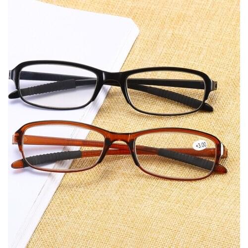 New Mens and Womens Fashion Trend Reading Glasses Square Retro Hyperopia Glasses + 1.0 + 1.5 + 2.0 + 2.5 + 3.0 + 3.5 + 4.0