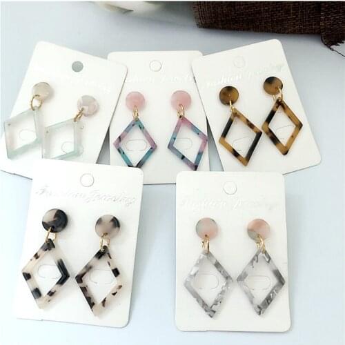 Wholesale Distribution 1 Pair Of Large Square Acetate Earrings Pure Square Earrings Charming Brincos