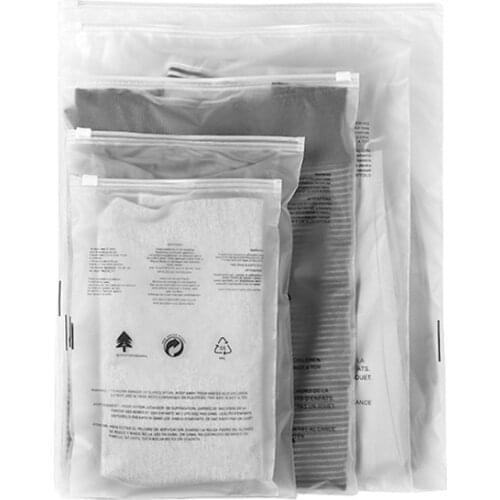 Spot Wholesale Clothing Packaging Bag Clear and Matte with CISPA Warning Clothing Zipper Bag for Online Shopping with airhole