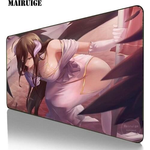 Anime Overlord albedo 400X900MM Mouse pad HD Print Computer Gamer Locking Edge Mousepad XXL Keyboard PC Mice Mats Pad for csgo