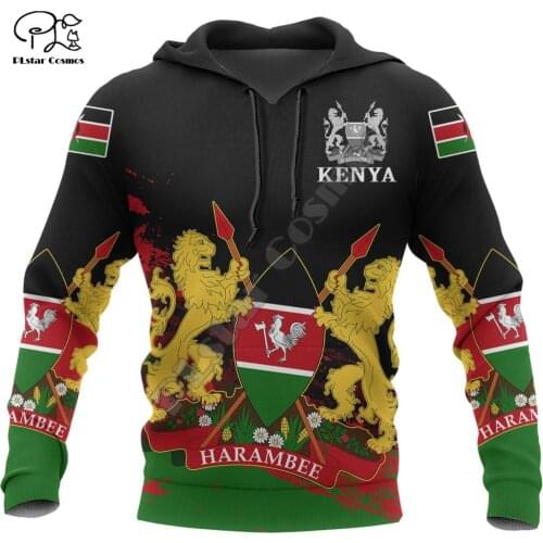 PLstar Cosmos Kenya Country Flag Tribe Culture Tattoo Tracksuit 3Dprint Men/Women NewFashion Harajuku Hoodies Pullover Jacket 31