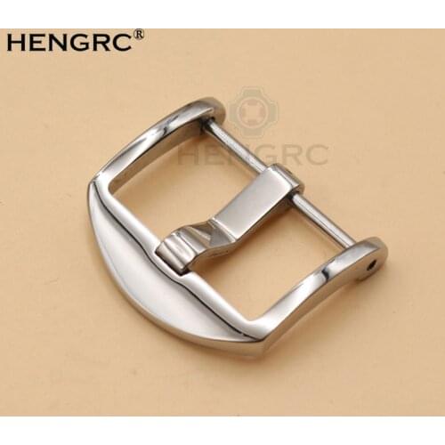 20mm 22mm Watchbands Strap Buckle Solid 316L Stainless Steel Polished Screw-In Pre-V Clasp Watch Band Accessories For Panerai