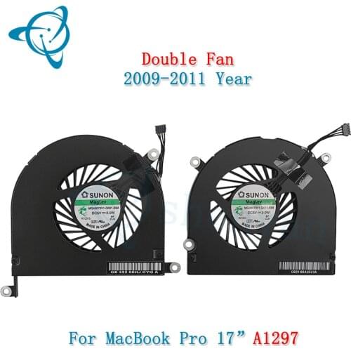Shenyan Original A1297 CPU Fan Cooler For MacBook Pro 17" Cooling Fan Left Right Side 2009-2011 MB604 MC226 MC024 MC725 MD311