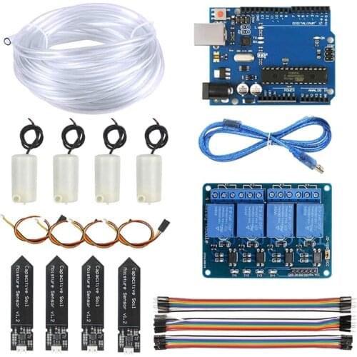 DIY Automatic Micro Home Drip Irrigation Watering System Soil Moisture Sensor Pump Module Kit Garden Bonsai Indoor Use