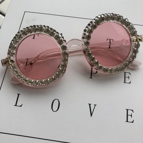 2019 Handmade High Quality Luxury Baroque Retro Rhinestone Flower Sunglasses for Women Brand Female Sun Glasses Crystal Eyewear