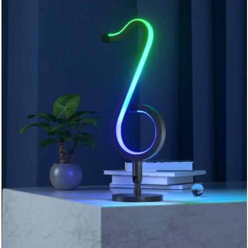 Led Music Night Note Light App Remote Control Colorful Atmosphere Table Lamp for Decorative Lighting In Living Room and Bedroom