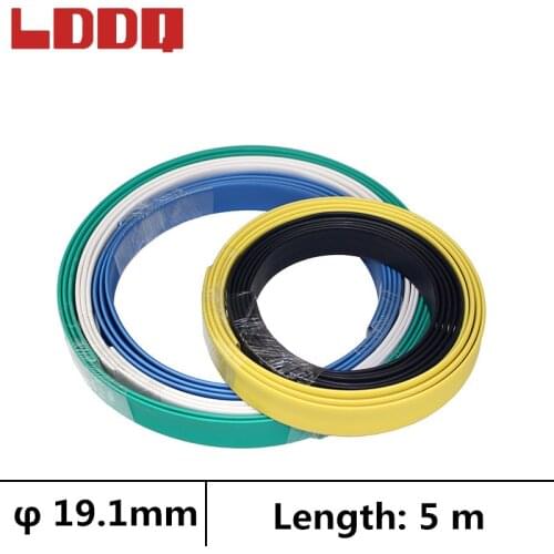LDDQ 5m Heat shrinkable tubing with glue 3:1 19.1mm Heatshrink tube Waterproof Wire Wrap Cable sleeve guaina termorestringente