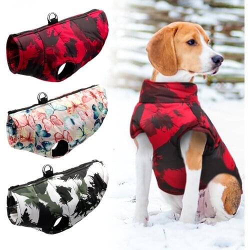 Thick Warm Dog Clothes Vest Winter Pet Clothing Outfit Small Medium Large Dogs Jacket Coat for French Bulldog Pitbull S-6XL