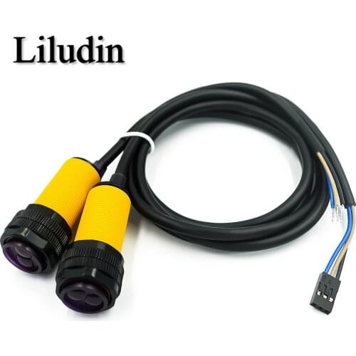 Smart Car Robot E18-D80NK Infrared Obstacle Avoidance Photoelectric Sensor Proximity Switch 3-80cm Detection Range Adjustable