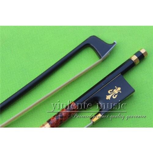 XHT-0061# new one 4/4 Violin Bow black Carbon Fiber Fine Sliver String High Quality