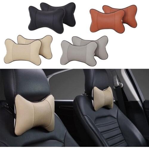 Car Neck Pillows Car Headrest PVC Leather Neck Headrest Backrest Protector Universal Accessories Cushion Headrest Auto Pillow