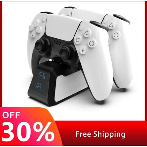 Fast Dual Wireless Controller Charger Stand For Sony DualSense PS5 Gamepad Charging Dock Station Type-C Quick Charger New
