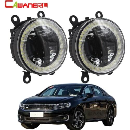 Cawanerl For Citroen C6 TD_ Saloon 2005-2015 3in1 Function Car LED Fog Light DRL Daytime Running Lamp Angel Eye 12V 2 Pieces