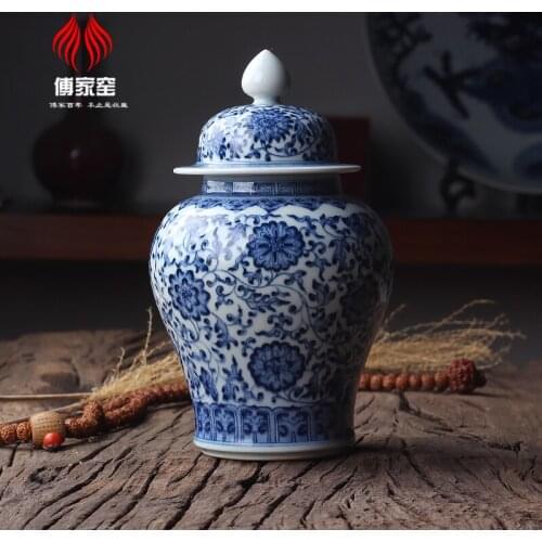 Hand-made tea pot cover all hand-painted furnishing articles four blue and white porcelain jingdezhen ceramic porcelain