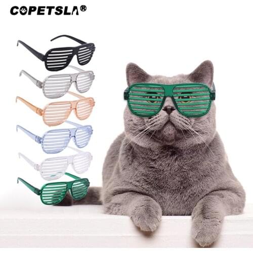 Copetsla One 2021 New Cat Blindfold Shutters Glasses Dog Teddy Personality Funny Pet Dress Up Cat Glasses Pet Decoration