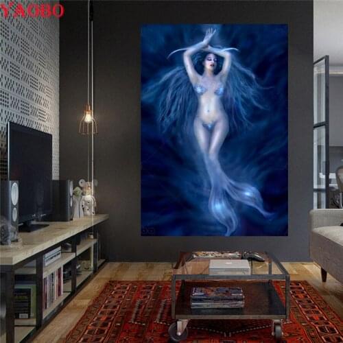 DIY Diamond Painting Fantasy art sexy deep sea mermaid Painting Rhinestone Mosaic Full Drill Square Embroidery Cross Stitch Kits