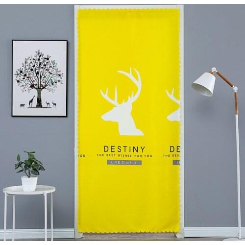 Nordic Style Door Screens Home Textile Home Garden No Punching Sticking Easy to Install Anti-mosquito Screens Decoration F0428
