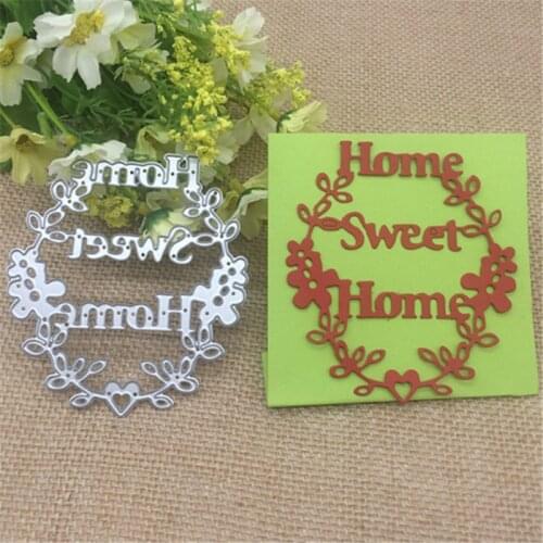 Sweet home letters Metal Cutting Dies Stencil Scrapbooking Photo Album Card Paper Embossing Craft DIY