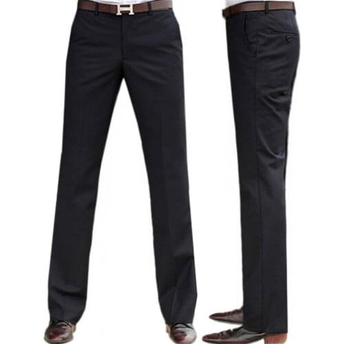 Mens Suit pants Mens Autumn and Winter new plus velvet Straight trousers Mens Business Drape-free mens Casual Suit pants