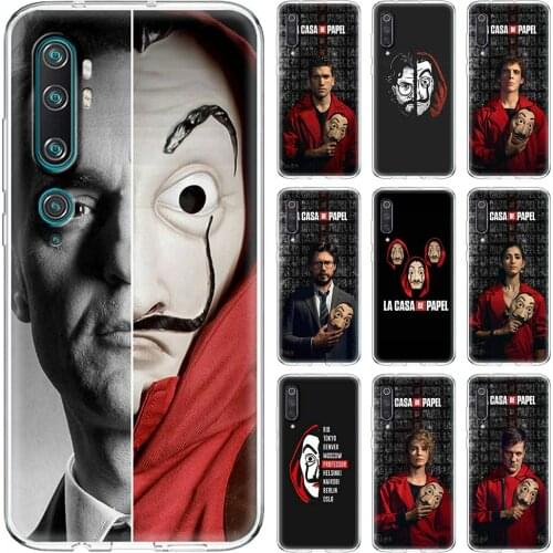 La Casa de papel Soft Phone Case for Xiaomi Mi Note 10 A2 8 10T Lite 10 Pro 5G 9T CC9 CC9E Poco X2 C3 X3 Cover Shell