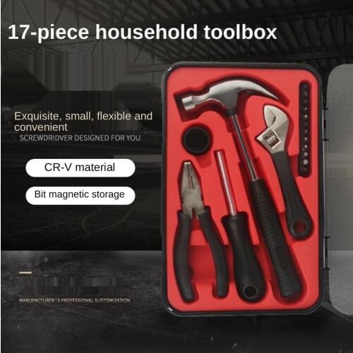 DP Hardware Tool Box 17-piece Set Household Combination Gift Tool Set Repair Set Screwdriver Multi-function Tool