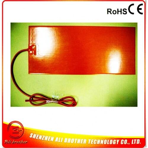 Silicone Rubber Heater 240v 1500w 298*596*1.5mm adhesive 1face 100k thermistor 1000mm lead wire come out from short side