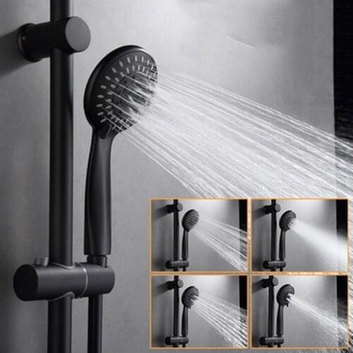 ABS Plastic 5 Modes Round Rainfall Shower Head Nozzle SPA Pressurized Hand Held Shower Head Adjustable Water Saving Shower Head