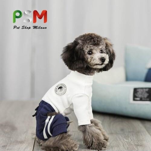 High Collar Cat And Dog Cloths Clothing Autumn And Winter Cotton Bottom Pet Coat Sweater Dog Jacket Warm Quadrangle Casual