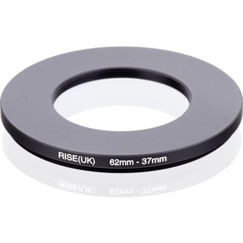 RISE(UK) 62mm-37mm 62-37mm 62 to 37 Step down Ring Filter Adapter black