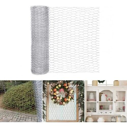 Wire Netting Galvanized Hexagonal Mesh Lightweight Metal Wire Mesh DIY Project for Home Garden Courtyard ALI88