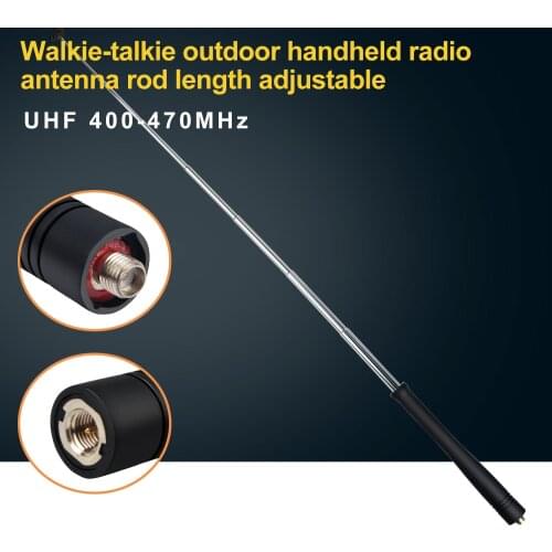 SC-900 Walkie Talkie Handheld Radio Antenna Telescopic Antenna UHF 400-470MHz 45cm length adjustable SAM Feamle SMA Male