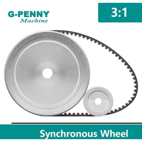 Timing Belt Pulley 5M Reduction 3:1 60teeth 20teeth shaft center distance 80mm Engraving machine accessories - belt gear kit