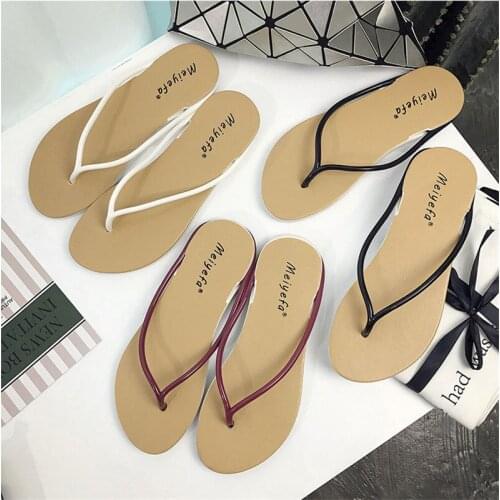RUIDENG women slippers fashion filp flops flat with outside summer pvc grade school student shoes sweet lovely white black red
